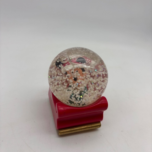 Disney Parks Mickey Mouse Christmas 2003 Sleigh Ride Holiday Mini Snow Globe - Picture 8 of 11